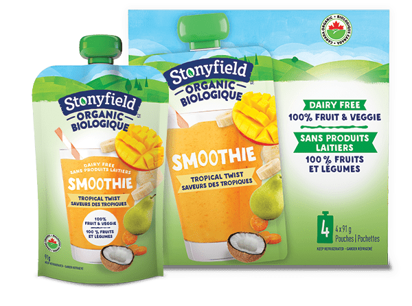 Stonyfield Organic Fruit & Veggie Pouch Tropical Twist Smoothie